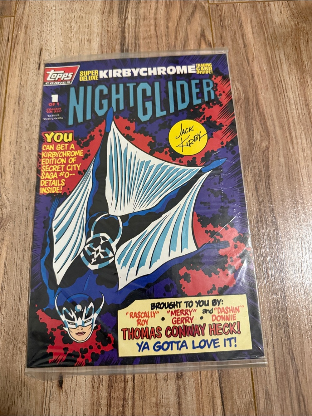 Night Glider #1 Jack Kirby Secret City Saga Topps Comics 1993 Comic factory seal